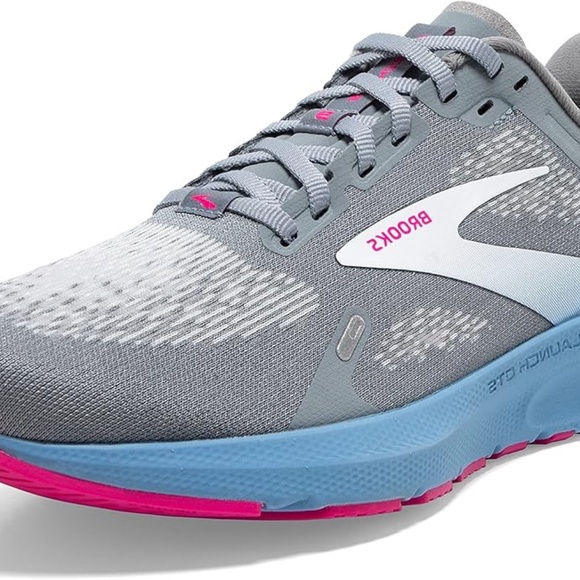Brooks Women’s Launch GTS 9 Grey Blue Pink Supportive Running Shoe - Picture 14 of 14